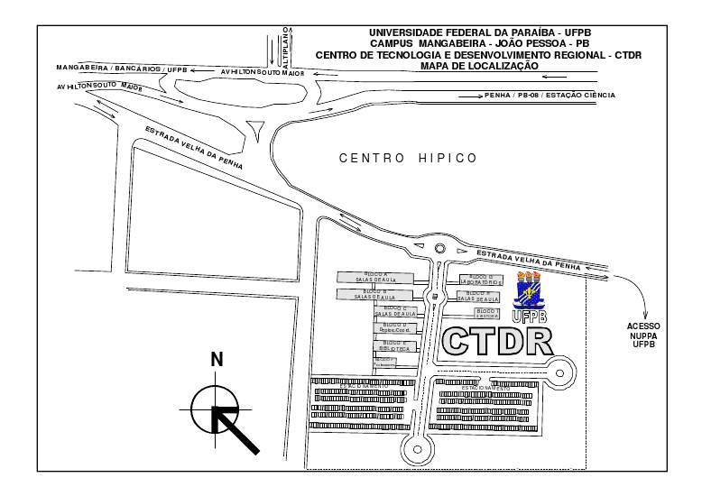 Mapa de localização do CTDR