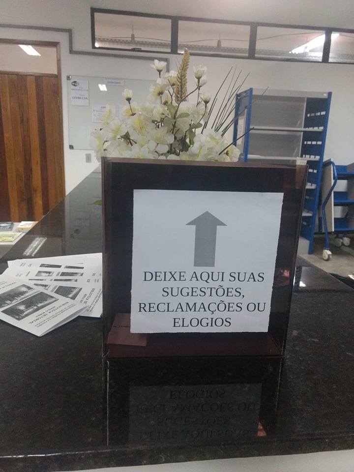 Caixinha de sugestão Caixinha de sugestão