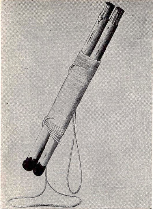 Fonte: Cameu, Helza. 1979. Instrumentos musicais dos indígenas brasileiros: catálogo da exposição. Rio de Janeiro: Biblioteca Nacional; Funarte. p. 40.